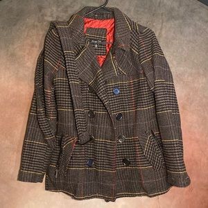 Rue21 plaid Pea coat